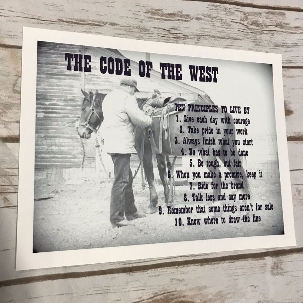 The Code of the West Print